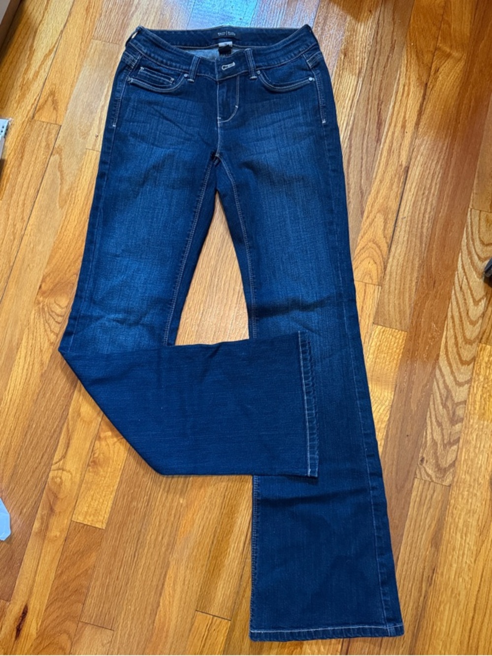 White House Black Market Deep Indigo Wide-Leg Jeans